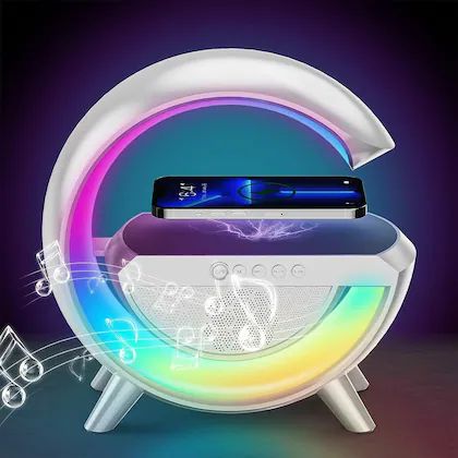 g-shape multifunction table lamp with wireless charger